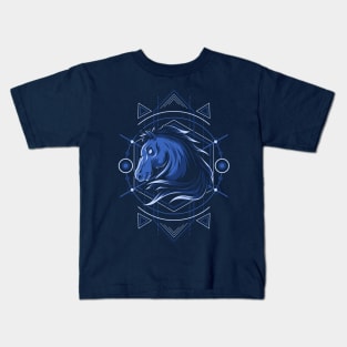 Horse Head Geometry Kids T-Shirt